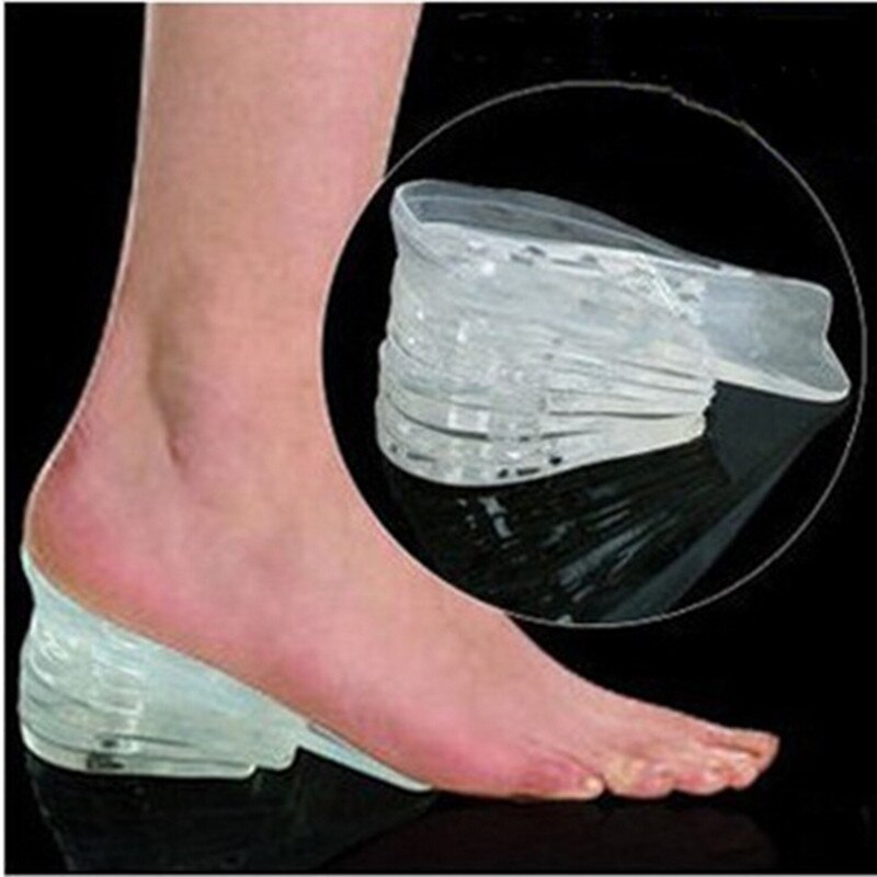 Foot Care 5 Layers Taller Insole Silicone Gel Inserts Lift Shoes Anti Slip Height Increase Comfortable Tenis