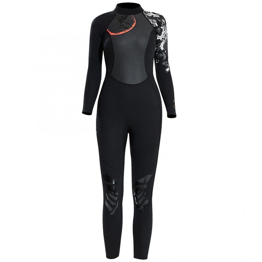 Duiken Pak 1.5 Mm Ademend Duiken Wetsuit Een Stuk Lange Mouw Unisex Surfen Zwemmen Zeilen Kleding Duikuitrusting: Black S