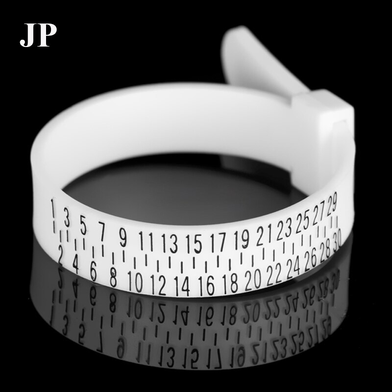 1Pc Ring Sizer UK/US/EU/JP Wedding Official Finger Measure Gauge Men and Womens Sizes A-Z Jewelry Accessory Measurer: White-JP