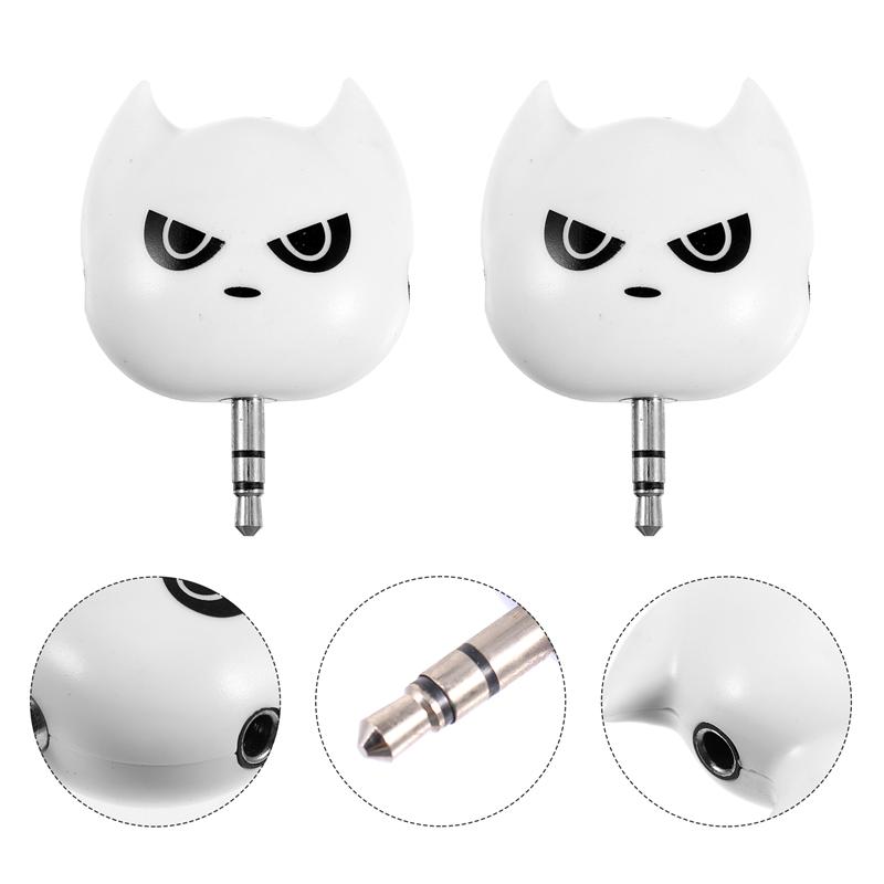 2pcs Headphone Splitter Triple Outputs Headphone Audio Splitter Connector