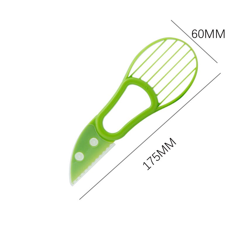 3 In 1 Avocado Slicer Shea Corer Butter Fruit Peeler Cutter Pulp Separator Plastic Knife Kitchen Vegetable Tools Kitchen Gadgets