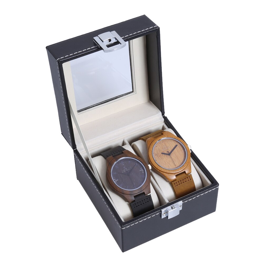 Caja de reloj de cuero con varias cajas, caja de reloj con 2, 6, 10 rejillas, soporte , reloj, porta relojes, caja de reloj de