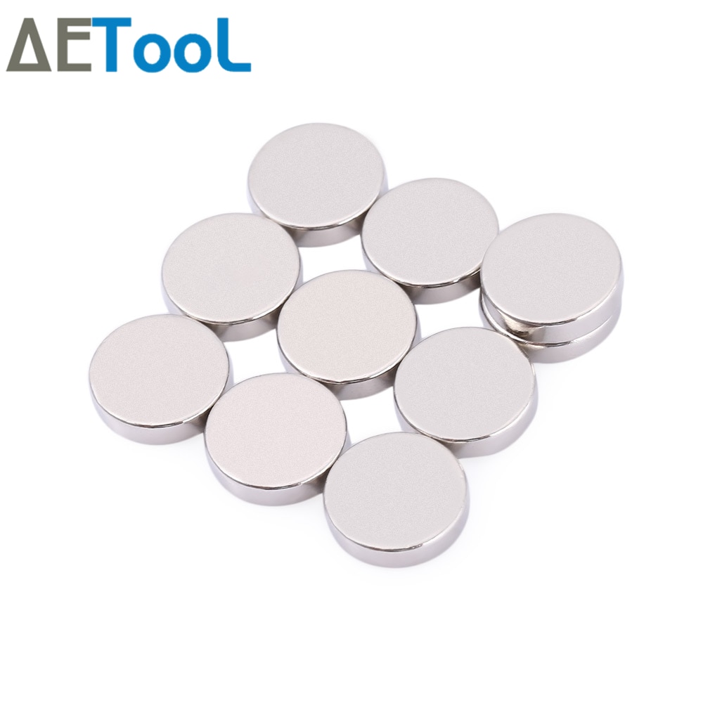 AETool 10 Pcs Mini Kleine N38 Magneet 10x1 10x2 12x1 12x2 15 x 1mm Neodymium Magneet Permanente NdFeB Super Sterke Krachtige Magneten