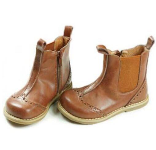 Echt Leer Retro Casual Kinderen Boot Chelsea Booties Voor 1-6 Jaar Kinderen Jongens Meisjes Westerse Regen laarzen