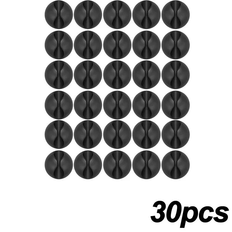 5/50Pcs Mini Cable Winder Organizer USB Charging Cable Clips Desk Tidy Organiser Wire Cord Holder Protectors In Home Office Car: Red