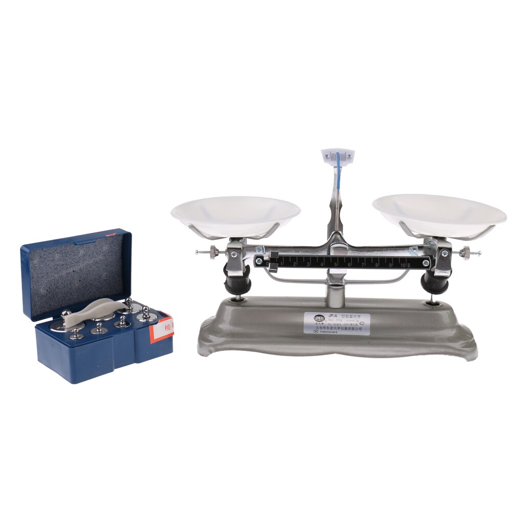 500 Gram Tafel Weegschaal Met Gewichten 10G, 20G, 50G, 100G, 200G School Natuurkunde Onderwijs Tool Lab Supplies