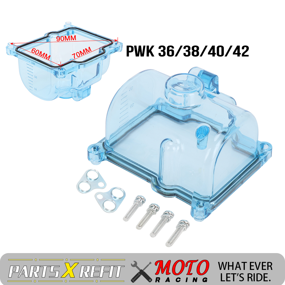 Bouchon d&#39;huile pour carburateur KEIHIN PWK KSR OKO KOSO 28 30 32 34 36 38 40 42, fond Transparent: blue 36-42