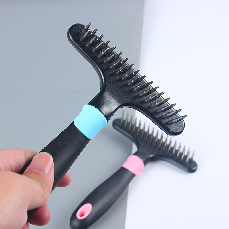 Huisdier Furmins Ontharing Kam Hond Korte Medium Haar Borstel Handvat Borstel Accessoires Kam Voor Katten Grooming Tool