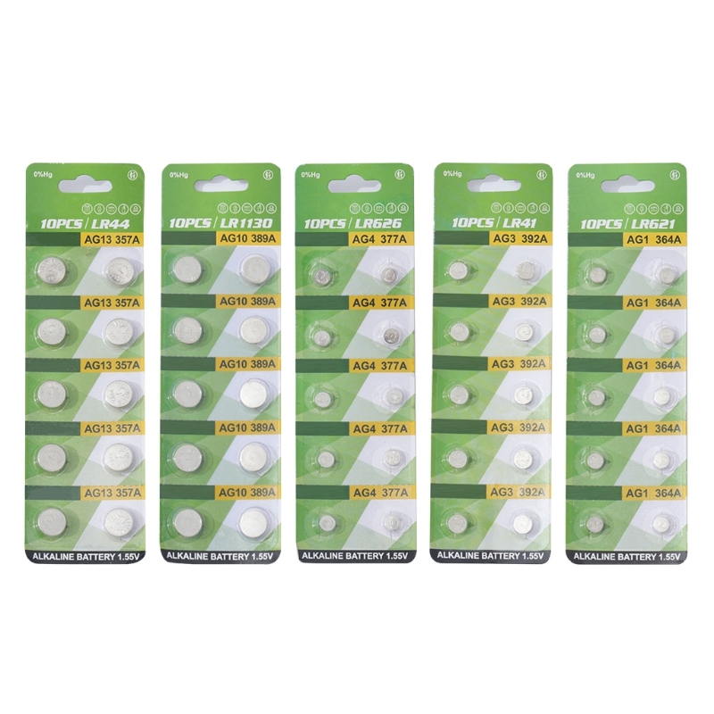 Opakowania zbiorcze po 10 sztuk LR1130 LR41 LR44 Bateria do zegarka Alkaliczne baterie guzikowe Baterie guzikowe do zabawek i