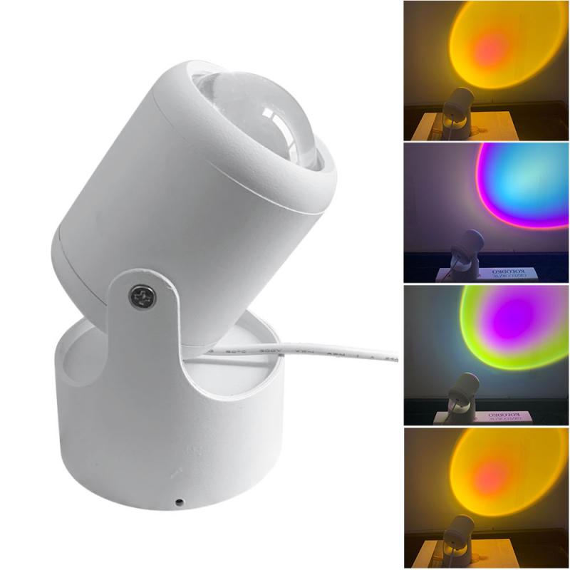 Zonsondergang Projector Night Lights Usb Nachtkastje Lamp Valentijnsdag Lampen Slaapkamer Bar Koffie Led Sfeer Licht