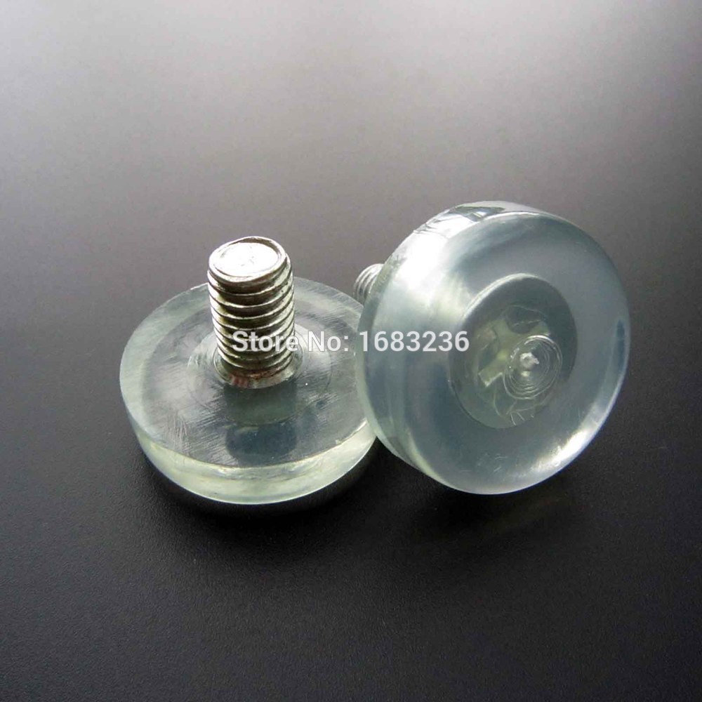 4X Clear Transparent Furniture Table Chair Sofa Leg Feet Adjustable leveler Glide Slide Pad diameter 18mm 27mm