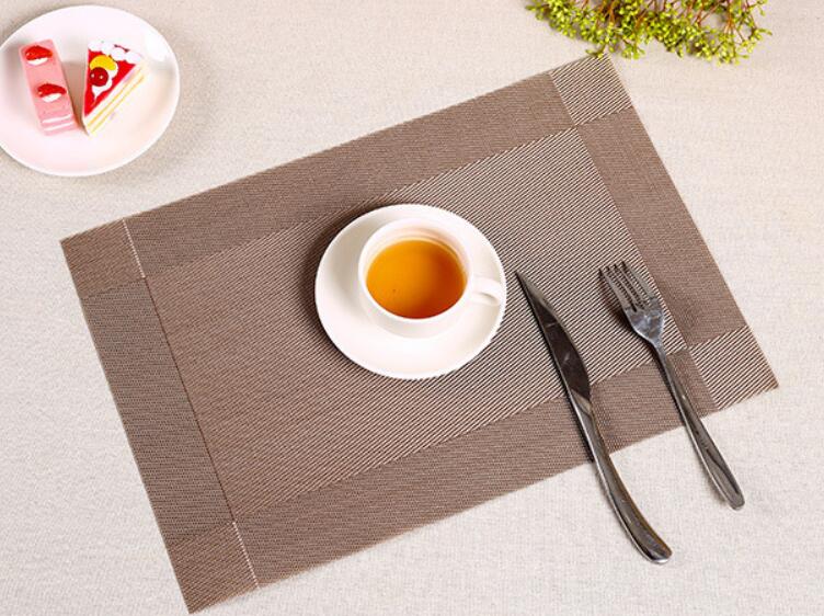 40*30cm Placemat mode pvc eettafel mat remblokjes kom pad onderzetters waterdicht tafelkleed pad anti -slip pad: Champagne