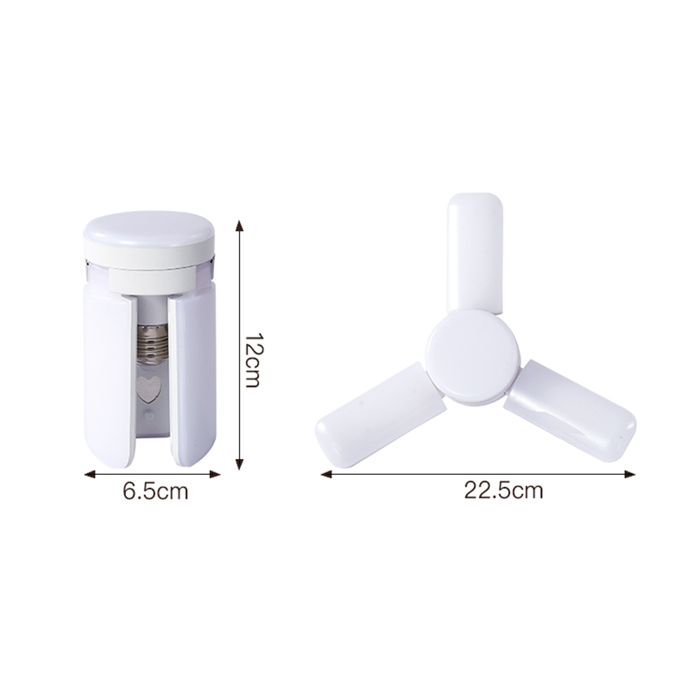 E27 Deformable LED Garage Light Bulb 3/4 Blades Foldable Adjustable Angle Ceiling Light Home Warehouse Bright Lighting Lamp