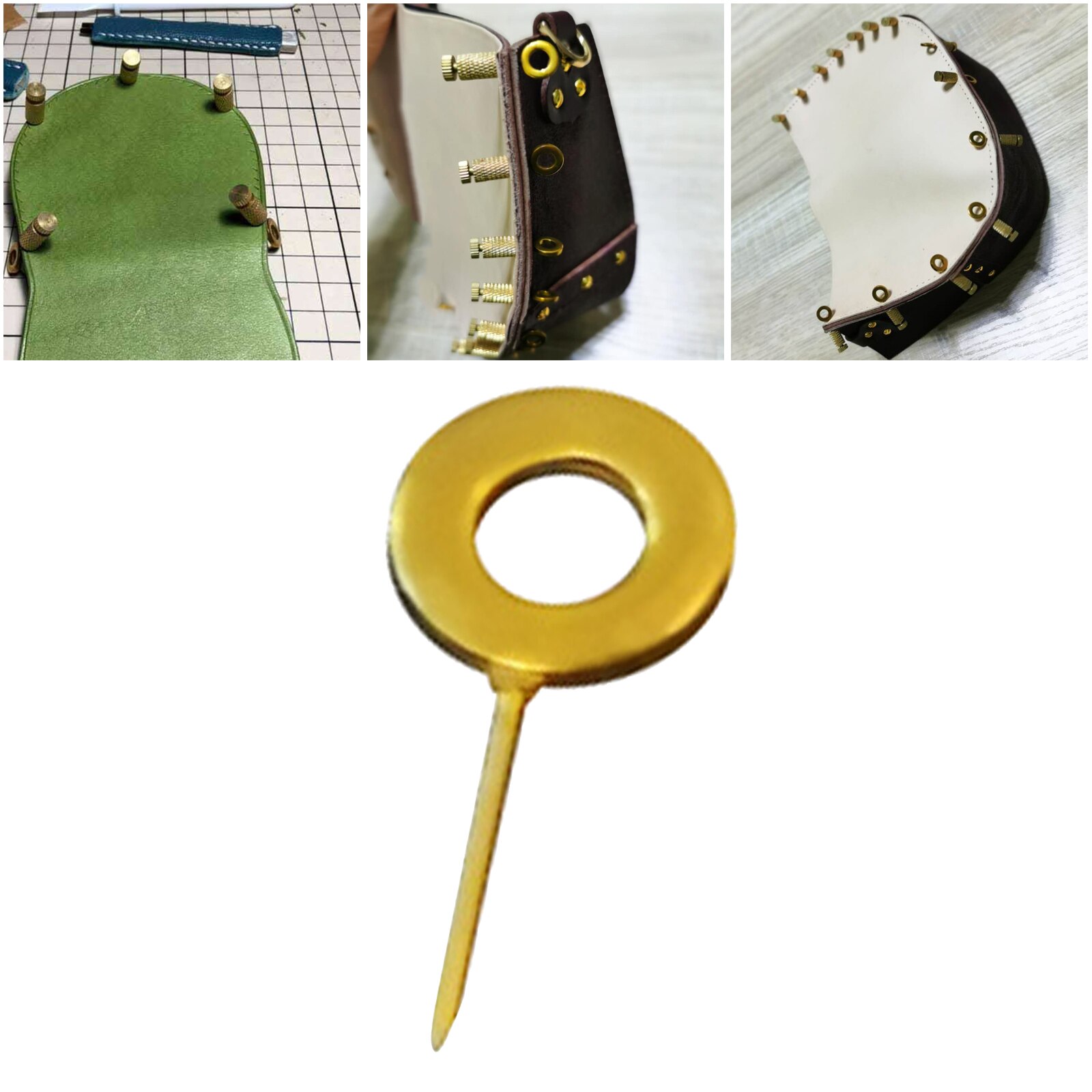 Solid Leather Craft Located Pins DIY Leather Fixing Lock Needles Tool: 12mm