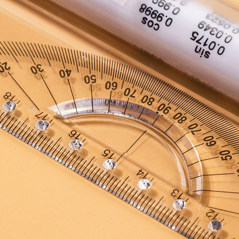 Parallel Ruler Drawing Roller Ruler Multifunction Drawing School Plastic Protractor Measuring Tool