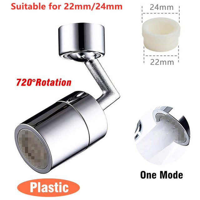 Universal- 1080 Grad drehbarer Wasserhahn Belüfter Verlängerung Kunststoff Spritzfilter Wasserhähne Bubbler Düse Roboterarm 2 Modi Wasserhahn: verrotten