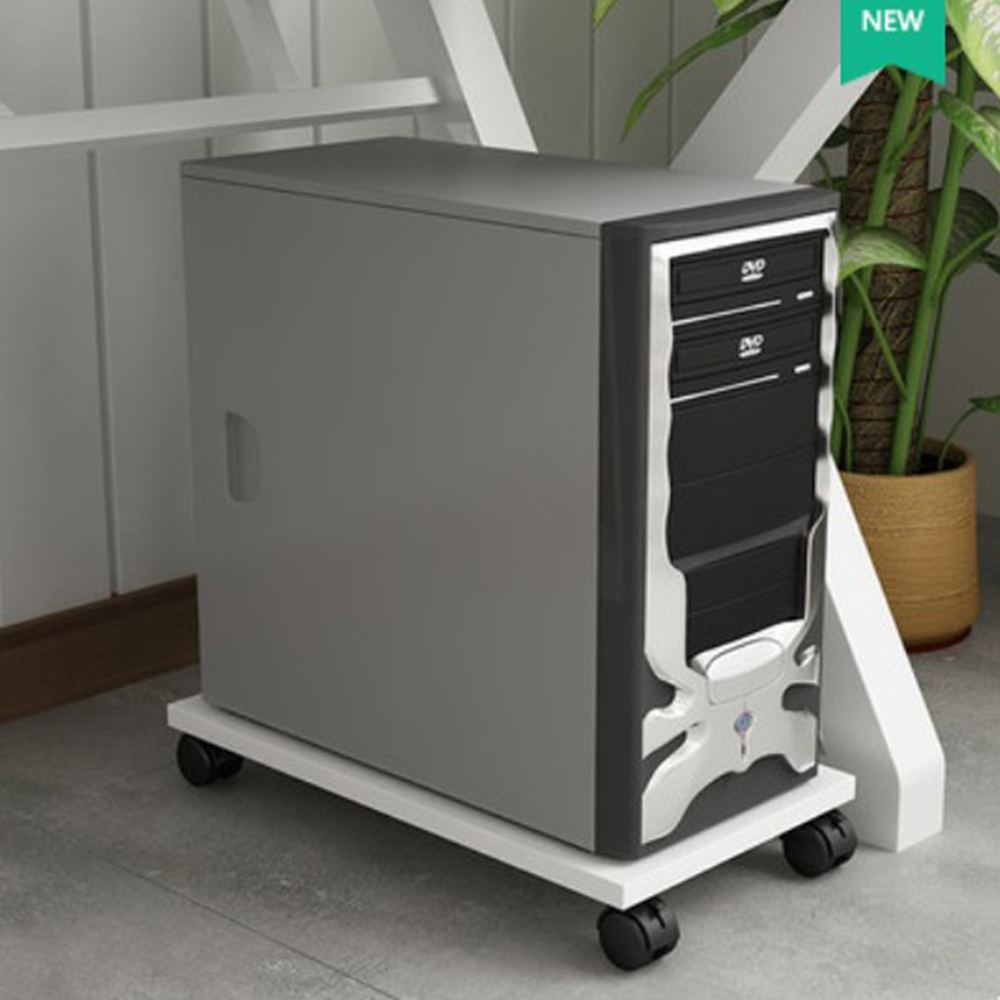 Kantoor Huis Gebruik Universele Hout Stand Computer Belangrijkste Processor Case Lade Met Wielen Rem Beweegbare Ondersteuning Voor Pc Gastheer Blauw roze: Tray5