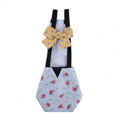 Washable Pretty Soft Chicken Duck Diapers with Bowknot Neat Line Goose Clothes Printing for Farm: Light Blue Flower / L