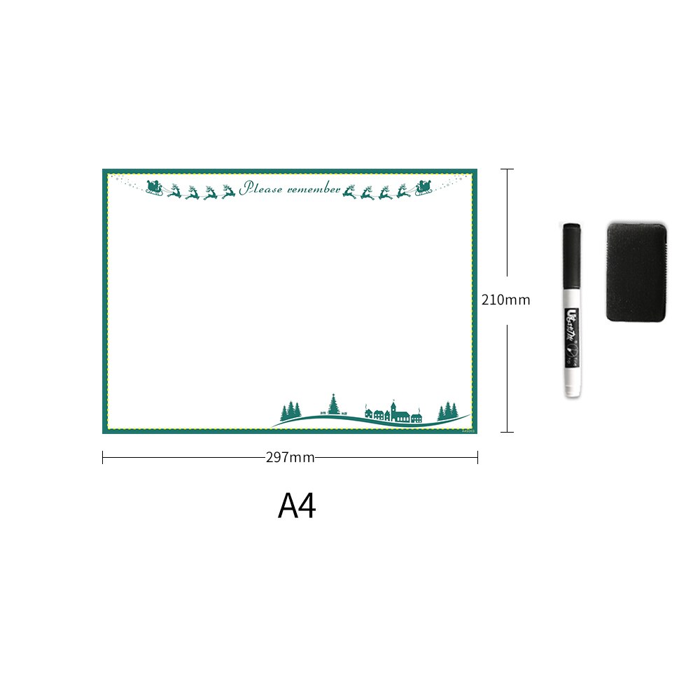 A4 storlek magnetisk whiteboard kylskåp magneter klistermärke presentationstavlor hem kök meddelande påminnelsestavlor att göra lista schema: A4 sd 03