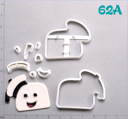 Ghostbusters Plastic Cake Cutter Set Custom Made 3D Printed Fondant Cupcake Top Cookie Cutter Cortadores De Fondant: 62A 5 inch