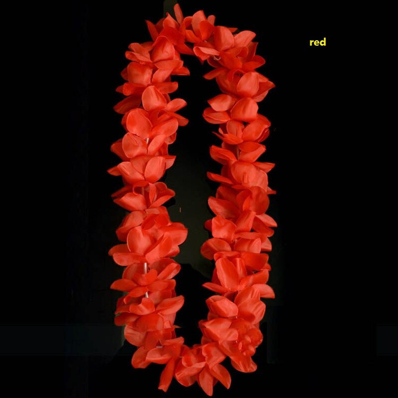 DE BODA carnaval LED Hawaiano LEI HULA luz flor collar guirnalda de de disfraces mucho: Rojo