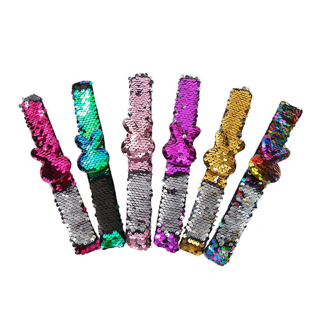 12 sztuk dzieci gwiazda z cekinami w kształcie serca opaska odblaskowa nadgarstek pasek na rękę impreza dobrodziejstw zabawki edukacyjne dla dzieci dla dzieci prezenty