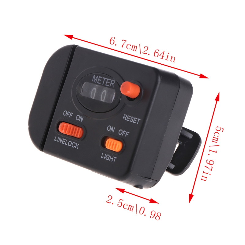 Cuentametros de pesca con Clip, medidor de barra, medidor de profundidad, buscador Digital Jigging 99,9 m L15