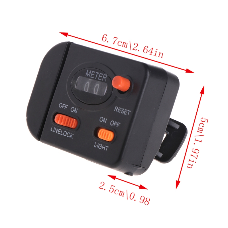 Angelschnur Zähler Clip Auf Stange Meter Messgerät Tiefe Finder Digitale Jigging 99,9 m L15