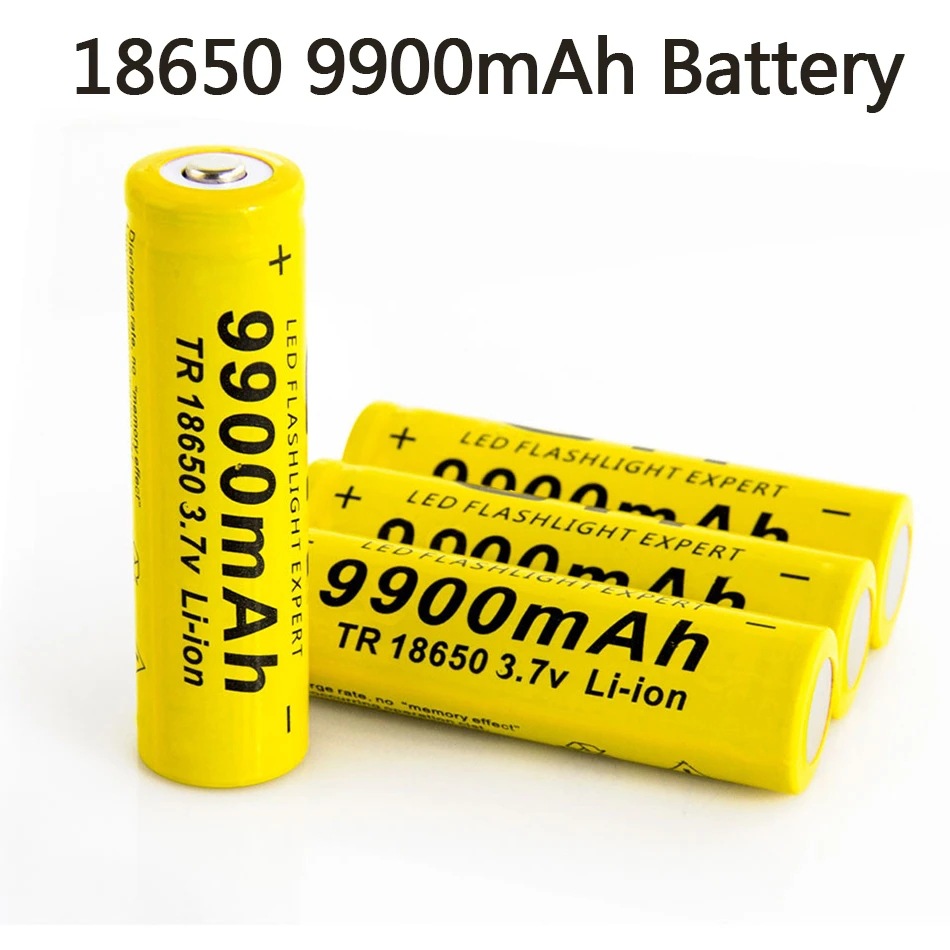 18650 Battery Rechargeable Battery 3.7V 18650 9900mAh Capacity Li-ion Rechargeable Battery For Flashlight Torch Battery