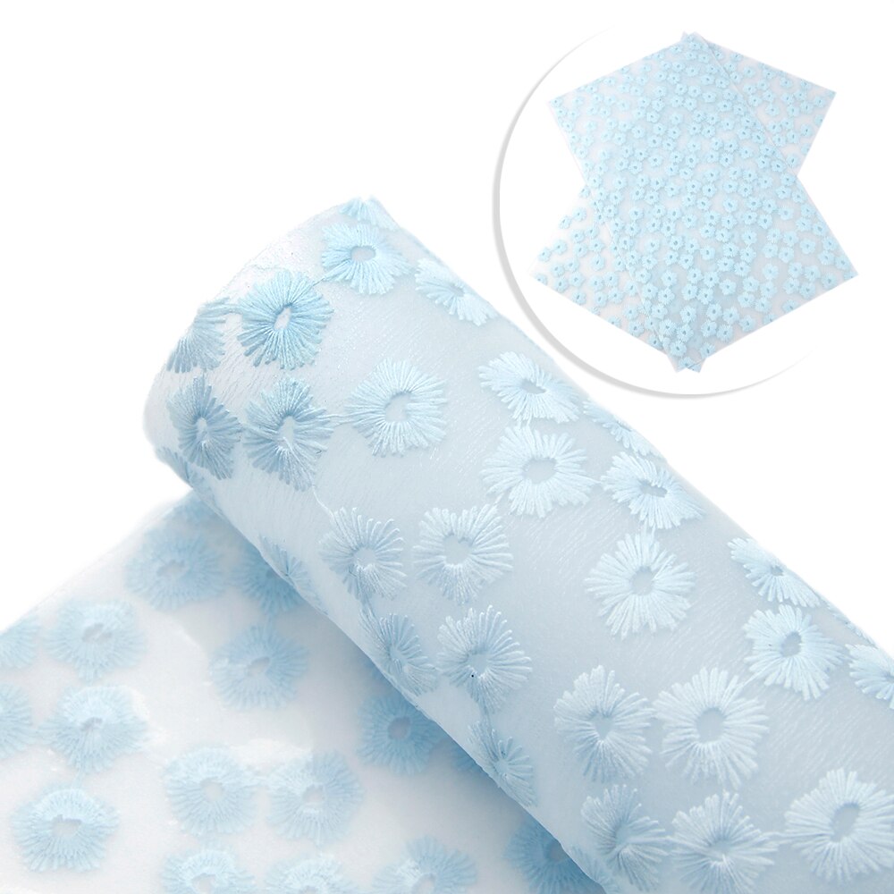 20*34cm Color sólido bordado flor gelatina cuero sintético para proyectos de bolsos hechos a mano DIY, 1Yc8087: 1095260002