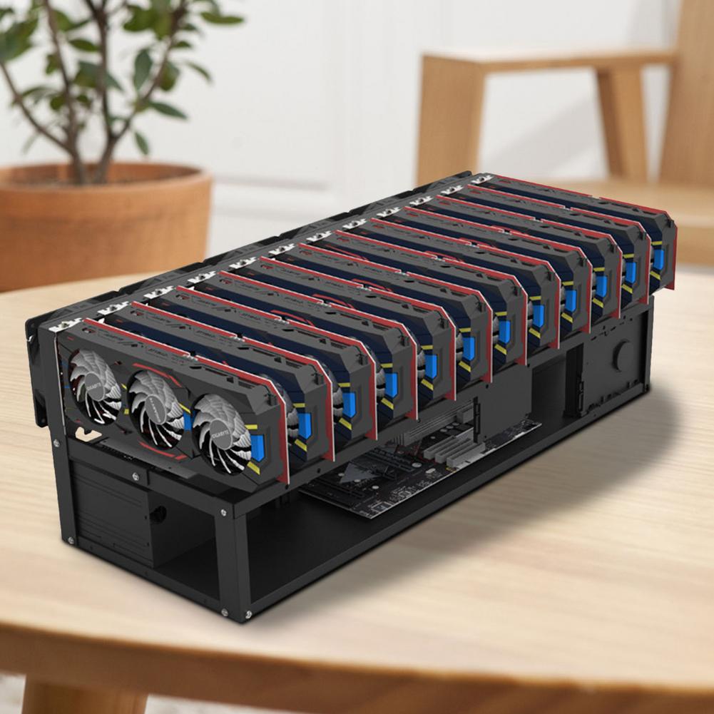 6 8 12 GPU Steel Opening Air Mining Frame Rig Case Durable Open Mining Rig Frame Case Stackable Miner Computer Rack