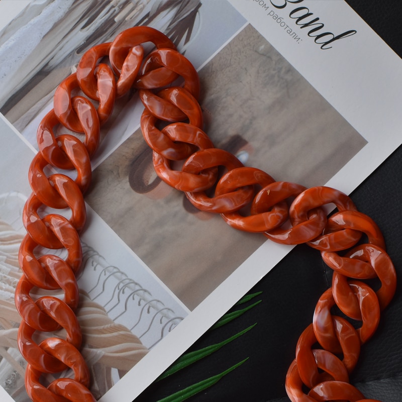 10PCS Set Acrylic Resin Chain Bag Plastic Strap Bag Accessories Shoulder Strap Parts Jewelry Parts Delicate Circles Good
