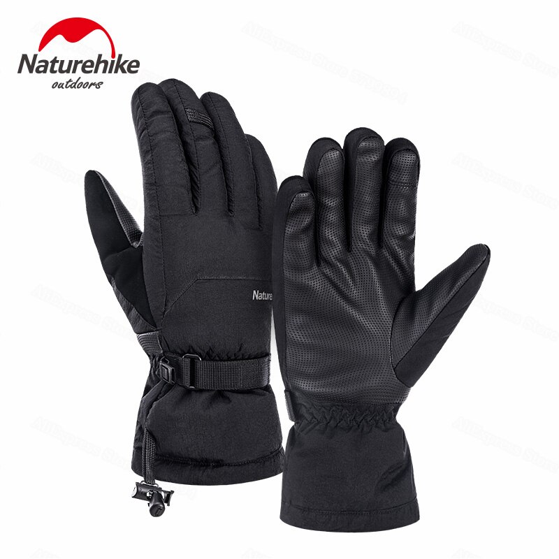 Natureigh-gants d'hiver en duvet de canard pour hommes et femmes, gants de Sport en velours, imperméables et coupe-vent épais et chauds pour l'escalade et le ski: M