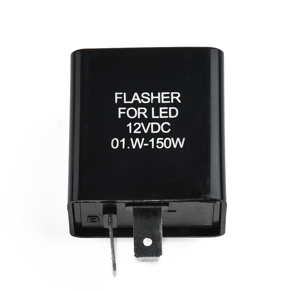 12v led blinklys relæ blinkende udskiftning pvc plast 2- pin fix til blinklys lys sort led blinklys relæ accessori auto