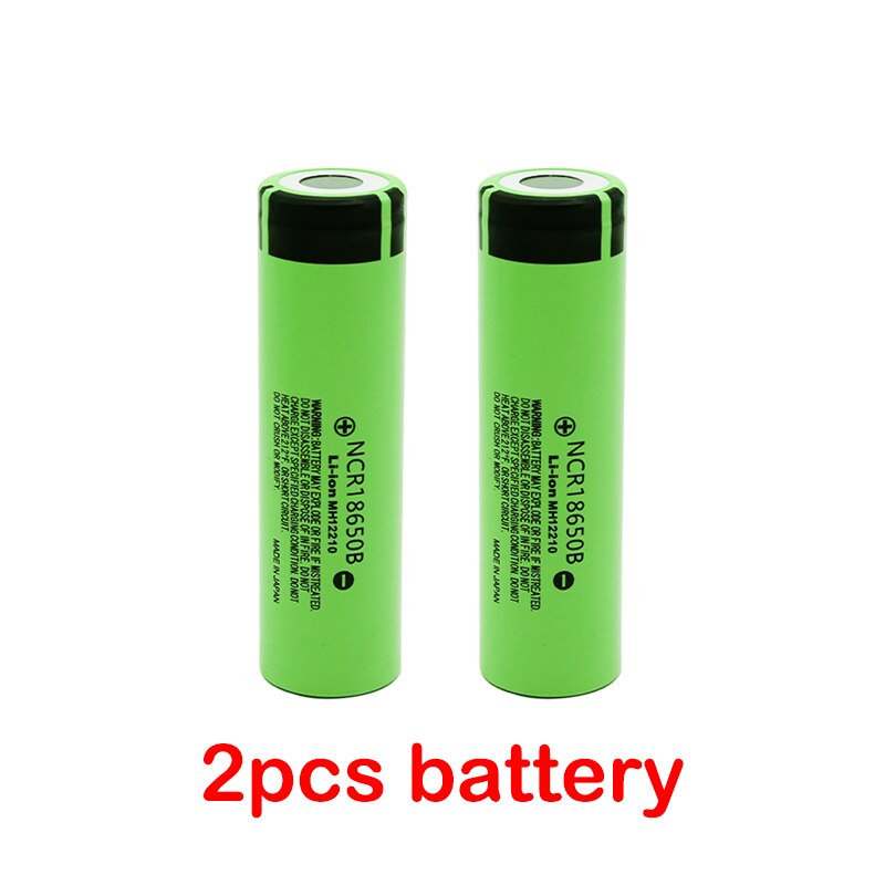 100%  originale ncr 18650b 3.7v mah 18650 lithium-akkus 3400 taschenlampen und usb-ladegerät: Schwarz