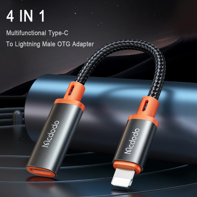 Type-C to Lightning Male OTG Earphone Audio Charging Adapter, I P Hone 13 12 11 Macbook I Pad U Disk Data Converter Cable DIY