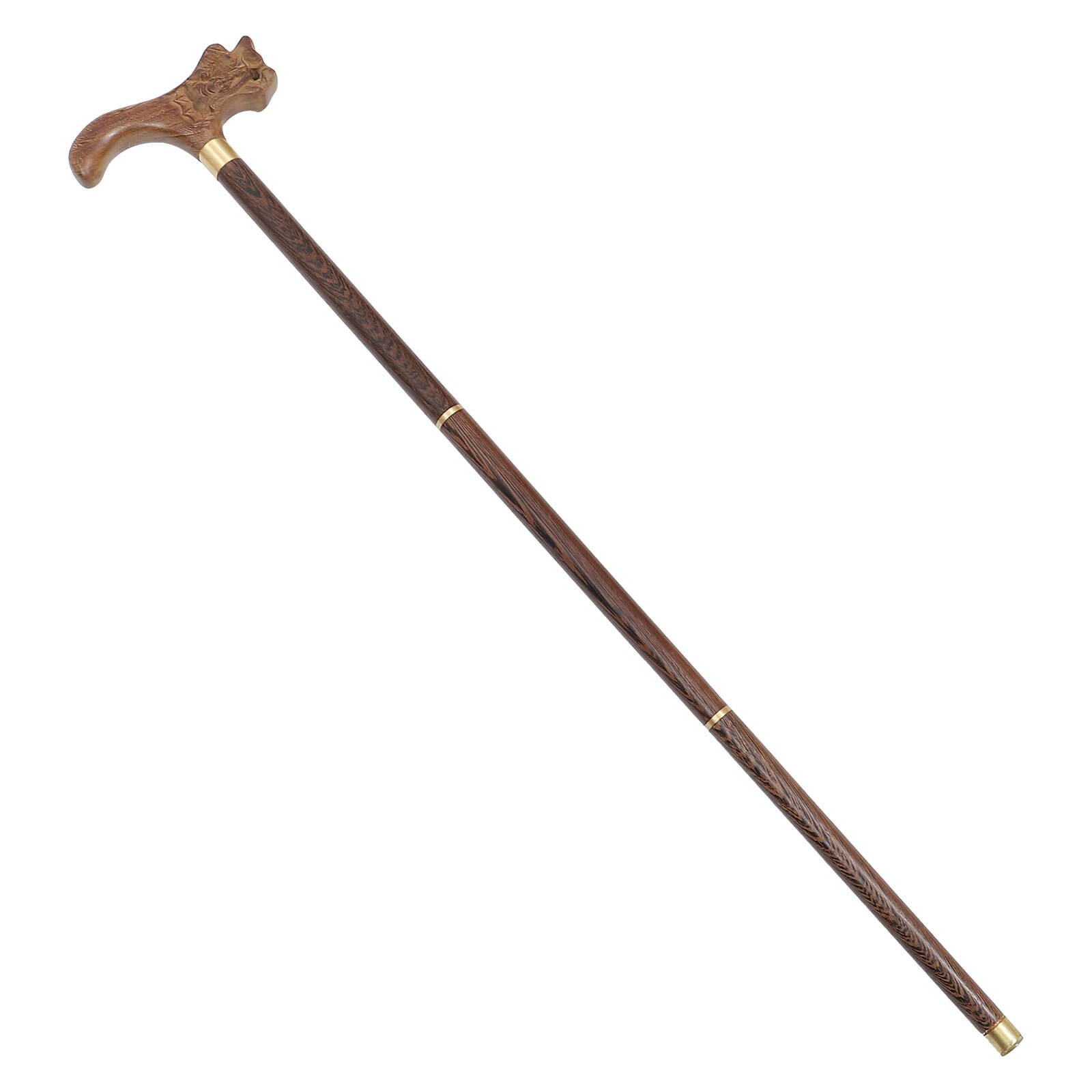 Detachable Travel Walking Stick Pole Anti-skid Walking Pole for Elderly: Light Brown90X16.5X3