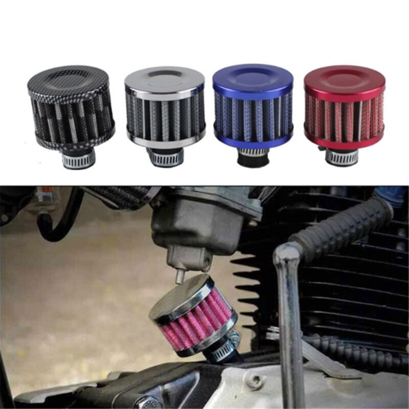 Filtro de aire para coche, para motocicleta, entrada de aire frío, cárter de alto flujo, cubierta de ventilación, Mini filtros de respiración