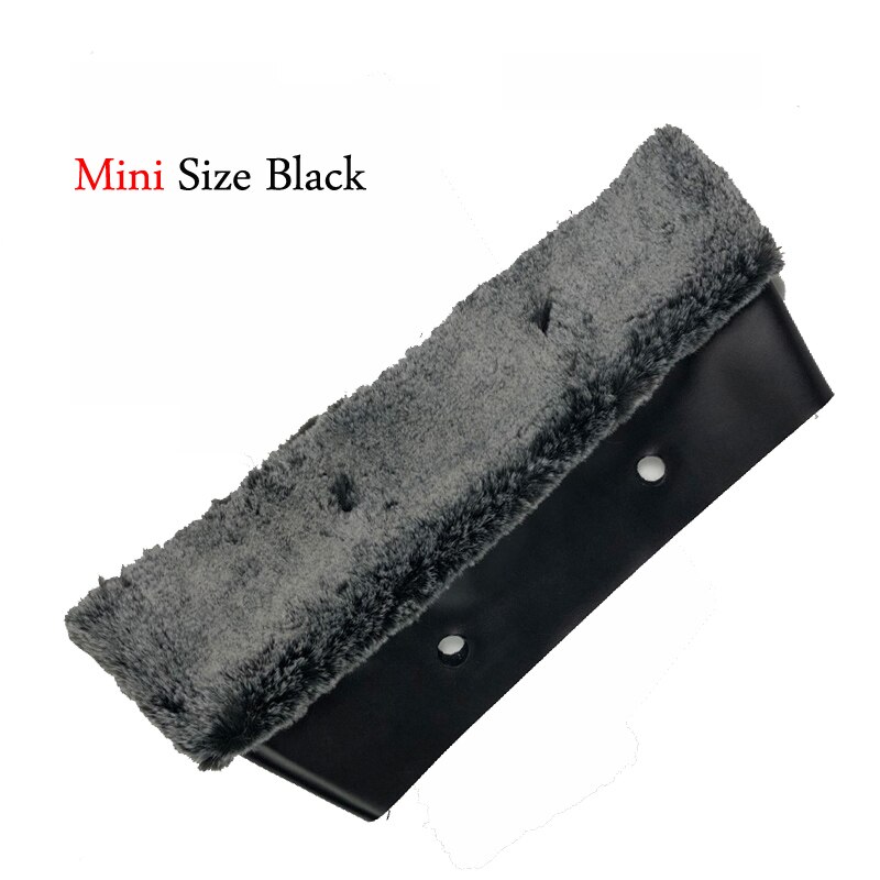 Fur Plush Trim for obag handbag Thermal Plush Decoration Fit for O bag Silicone bag Accessories women's handbags: Mini Black