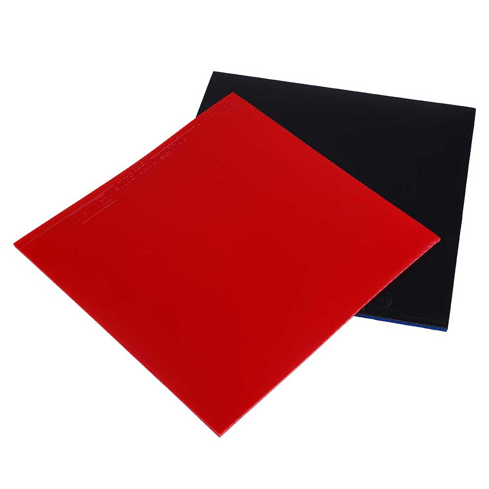 2Pcs Table Tennis Racket Pips In PingPong Rubber Sponge Red/Black