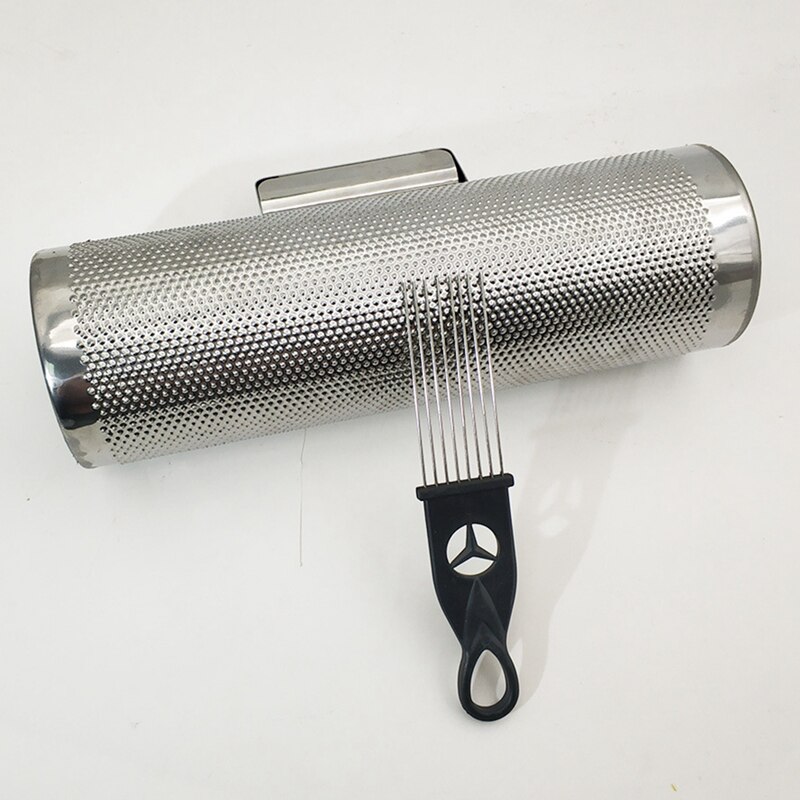 Profissional grande aço inoxidável guiro com raspador latino merengue percussão instrumento musical 12x4 Polegada extremidades abertas
