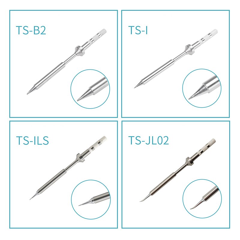 TS100 Elektrische Soldeerbout Tips Loodvrij Vervanging Diverse Modellen Tip TS-K KU IK D24 BC2 C4 BC3 ILS JL02 B b2 C1