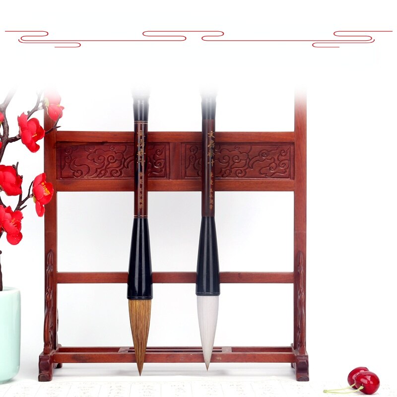Tinta China Hopper-en forma de pluma de pincel de caligrafía China comadreja de pelo duro escribir herramienta Pincel de Tinta de caligrafía pintura coplas