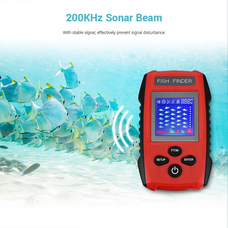Alarma Sonar portátil Erchang TL88E buscador de peces 100M LCD buscadores de peces ecosonda buscador de pesca