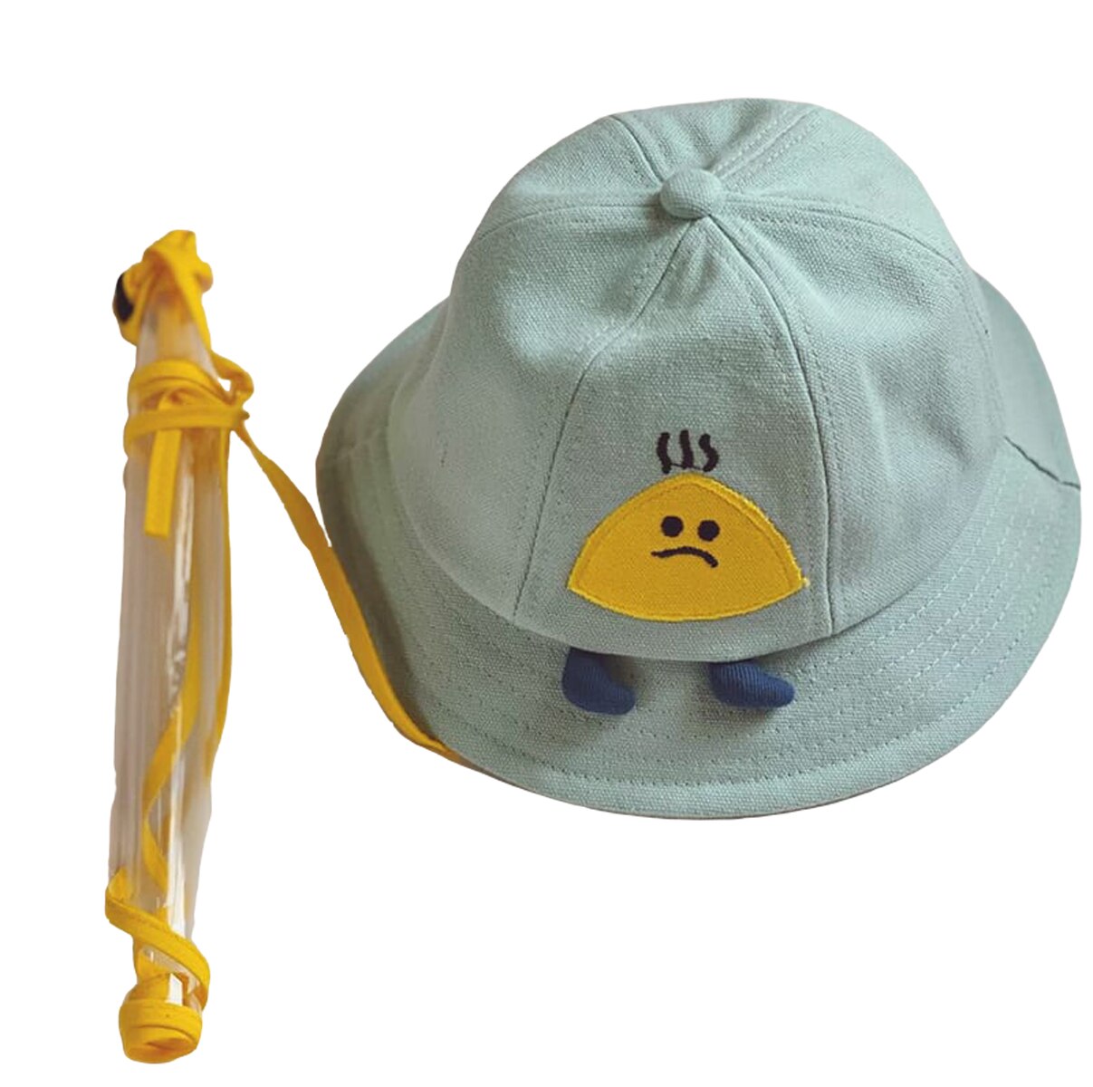 Niños niños Cute Cartoon seguridad sombreros protectores gorras con claro a prueba de Saliva a prueba de polvo visera protector para todo el rostro: Azul