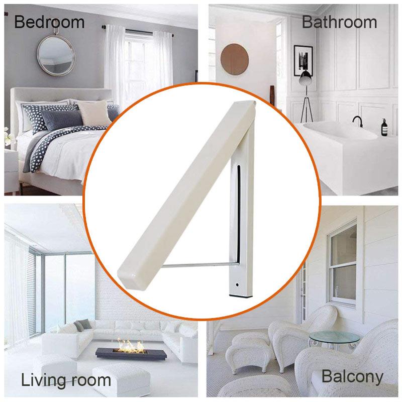 Rvs Kledingrek Kleerhanger Kleerhanger Intrekbare Slaapkamer Badkamer Plank Praktische Multifunctionele