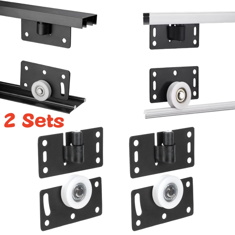2 Sets Schuifkast Deur Roller, Garderobe Katrol, Kast Wielen, Schuifdeur Wiel, Dikker Meubellopers, Roller Hardware