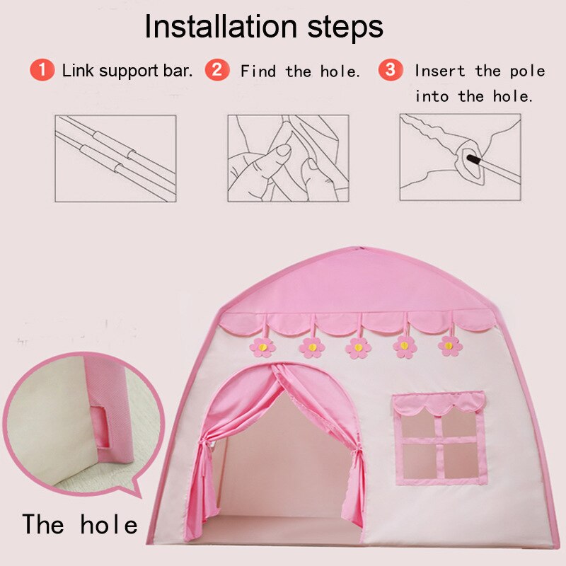 Kids Play Tent Castle Large Teepee Tent for Kids Portable Playhouse Children House for Indoor Outdoor Use for Boys and Girls