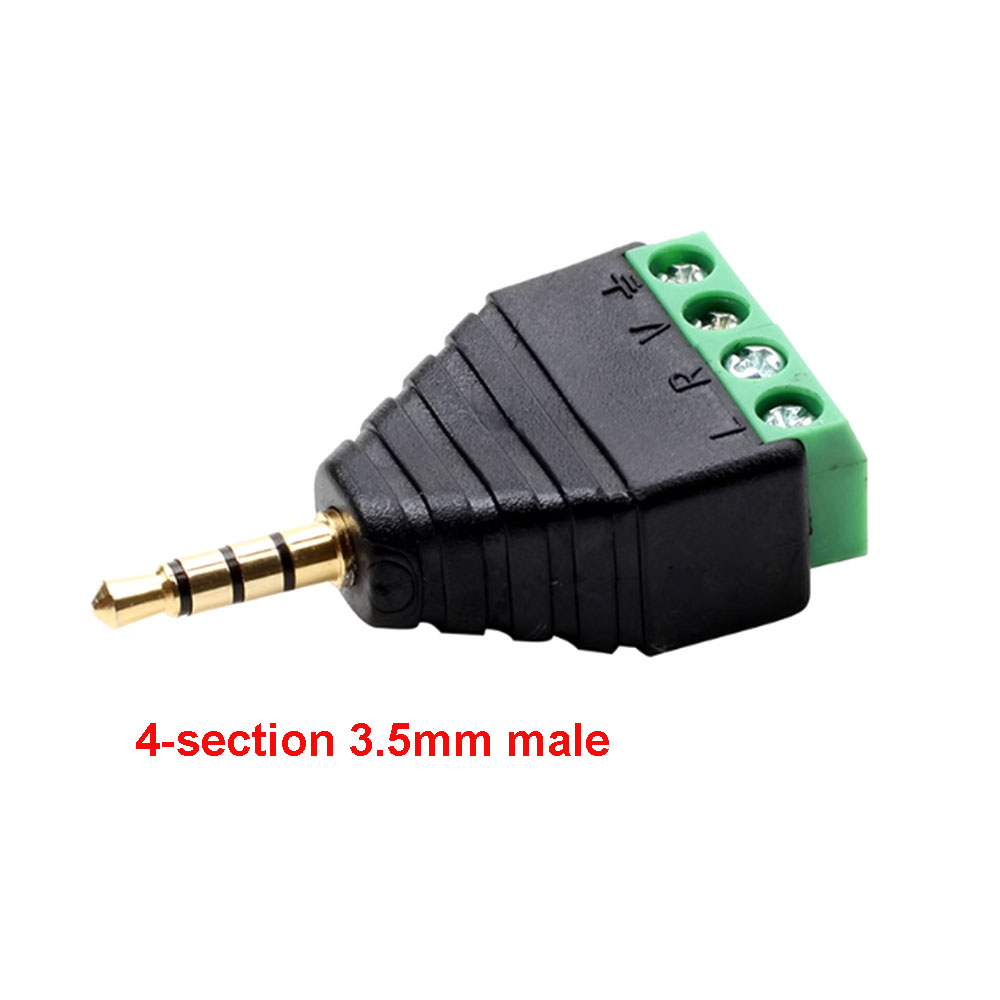 1-10 stuks 3.5mm 6.3mm jack connector stereo adapter 3.5mm RCA audio mono kanaal plug naar schroef terminal audio mono kanaal plug: MULTI / 2P