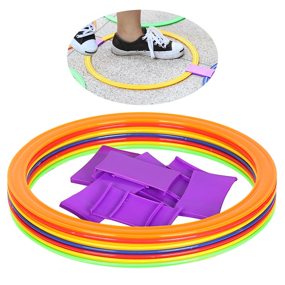 10 Pcs 28Cm/38Cm Snelheid Agilit Ringen Pe Gevoelige Sport Voetbal Training Apparatuur Tempo Lap Voetbal Bal training Accessoires: 28cm